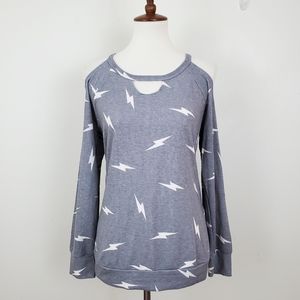 Andree by Unit Lightning Bolt Cold Shoulder Top